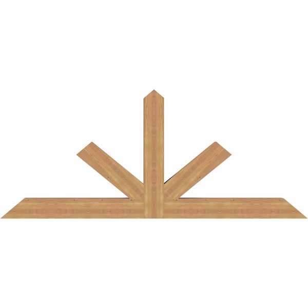 Ekena Millwork Saratoga Timber Gable Bracket, Western Red Cedar, 84"W x 35"H x 5 1/2"D x 5 1/2"F, 10/12 Pitch GBW084X35X0606SAR00SWR - main